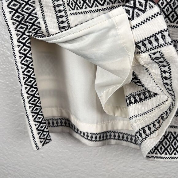 Ann Taylor Loft Sz 14 Pencil Skirt Knee Length High Rise Geometric Striped - Picture 2 of 10